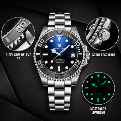 relogio masculino  pagani design mariner oyster