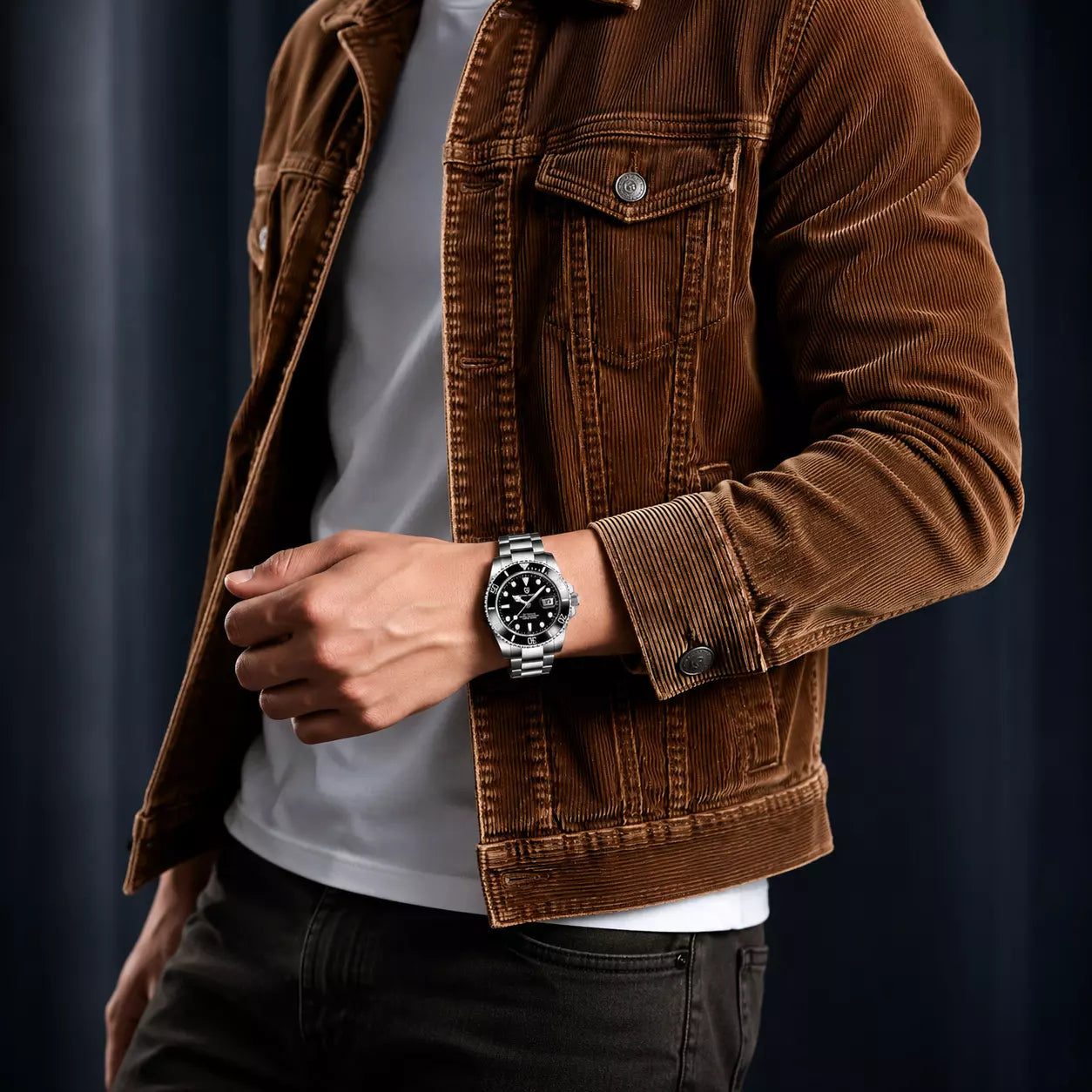 relogio masculino preto original pagani design