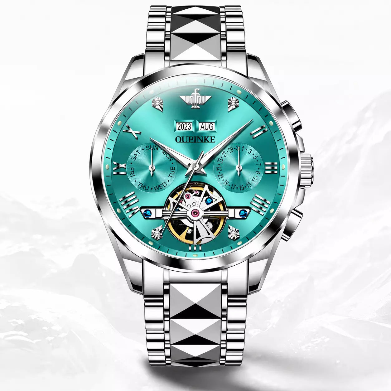 relogio masculino prata elegante