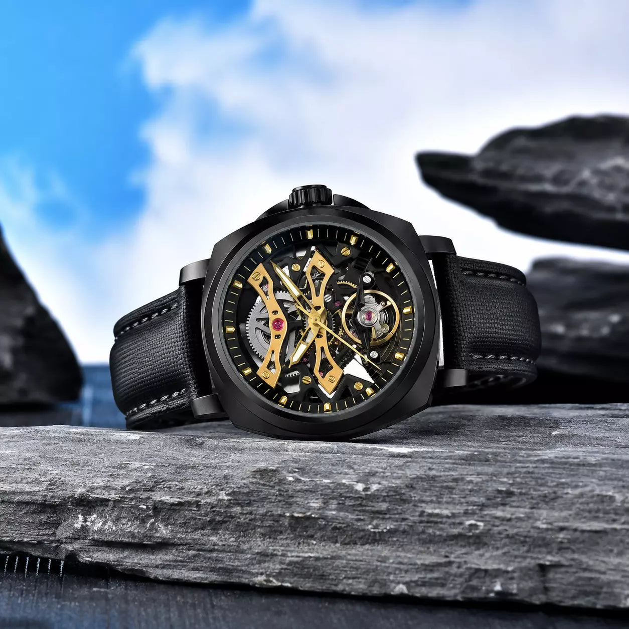 relogio masculino pagani preto esportivo