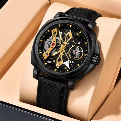 relogio masculino preto Phantom Black Gold 