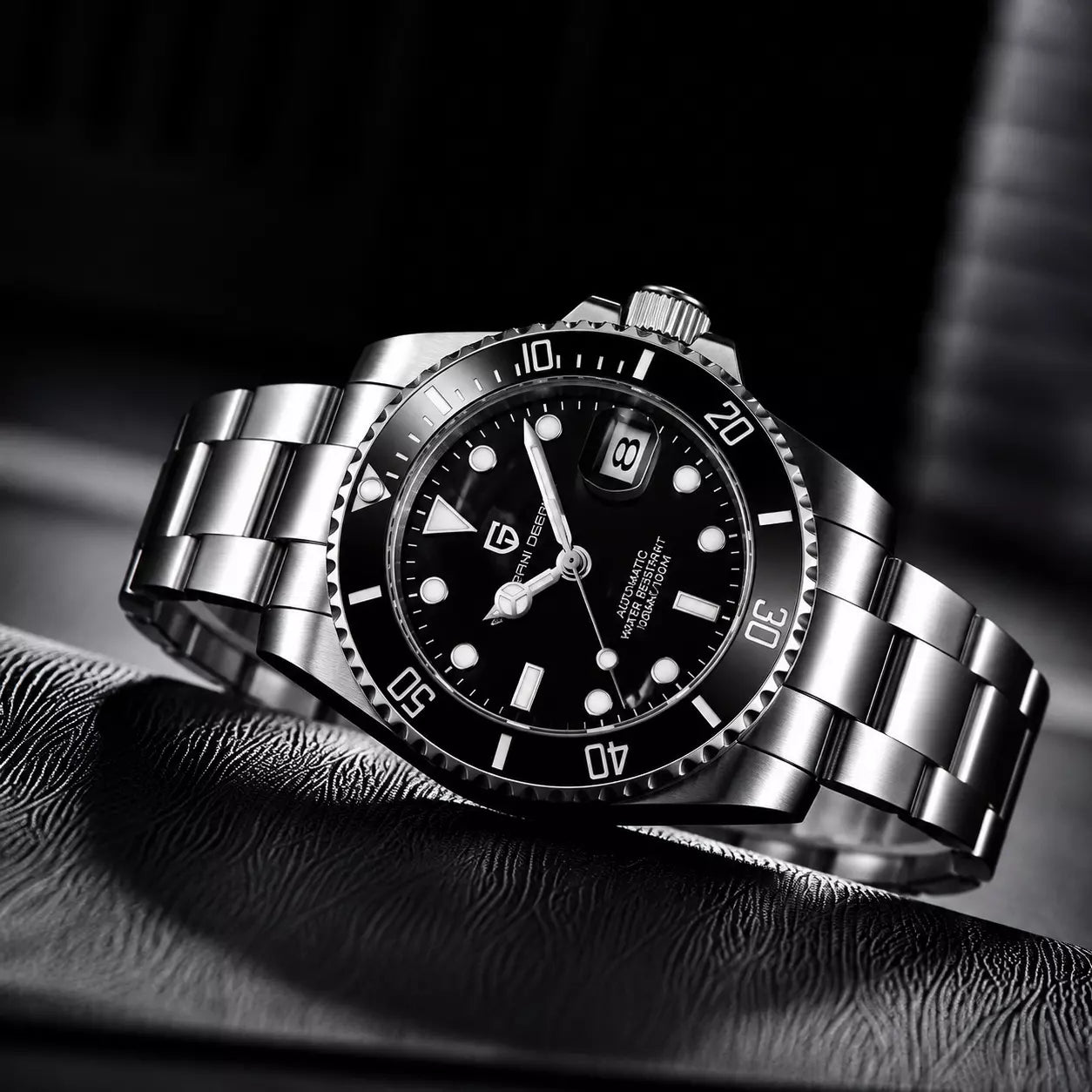 relogio masculino prata pagani design original Ocean-AllBlack