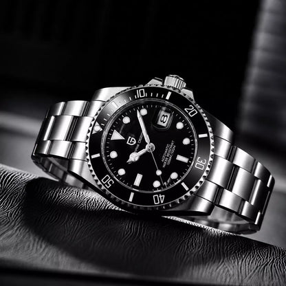 relogio masculino prata pagani design original Ocean-AllBlack