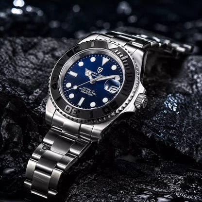 relogio masculino automatico mainer oyster silver black