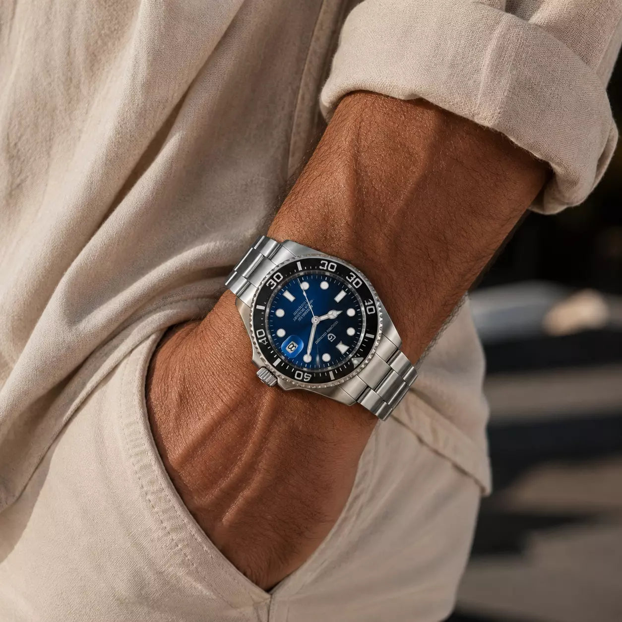 relogio masculino original pagani design Mariner Oyster Silver Black