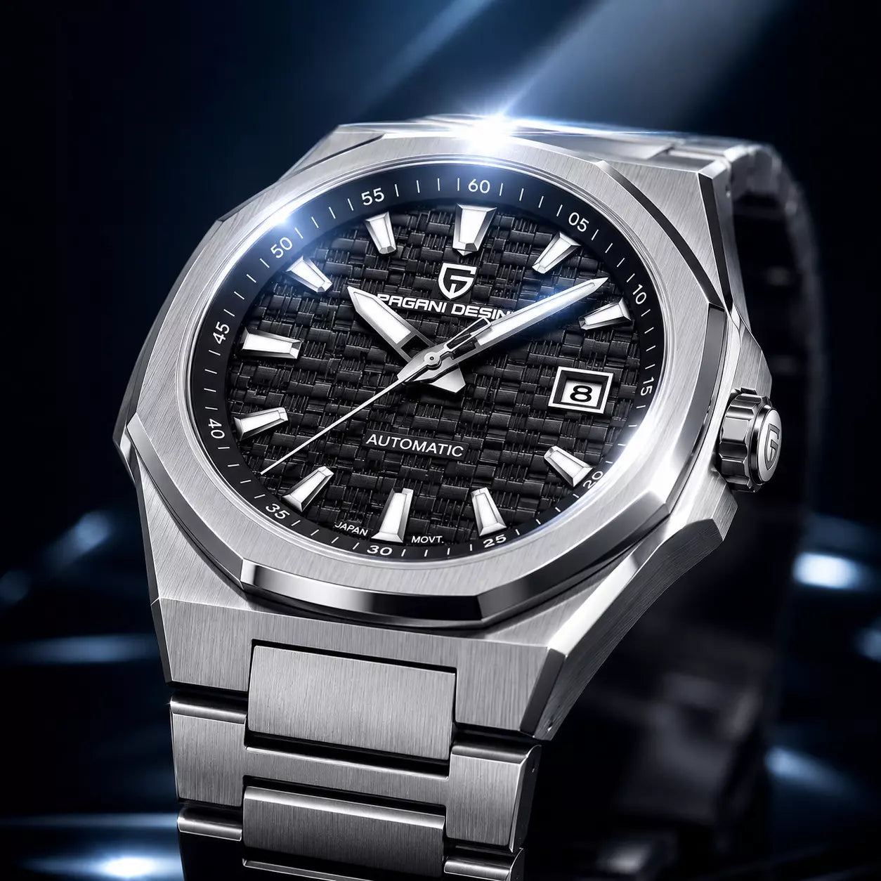 relogio masculino prata  automatico pagani design