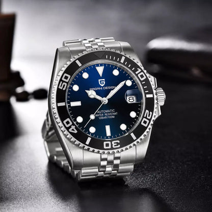 relogio masculino prata   Mariner Silver Blue Black