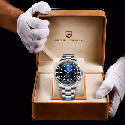 relogio pagani design original marine Oyster silver black