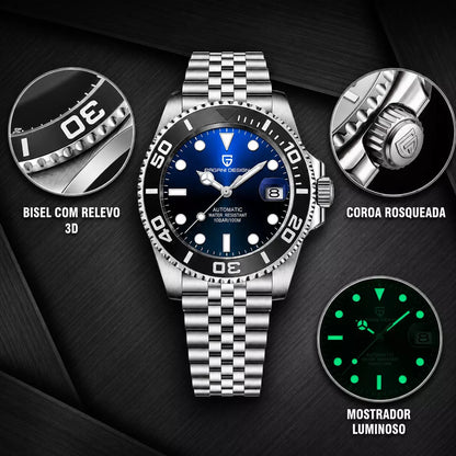 relogio masculino prata  original pagani design