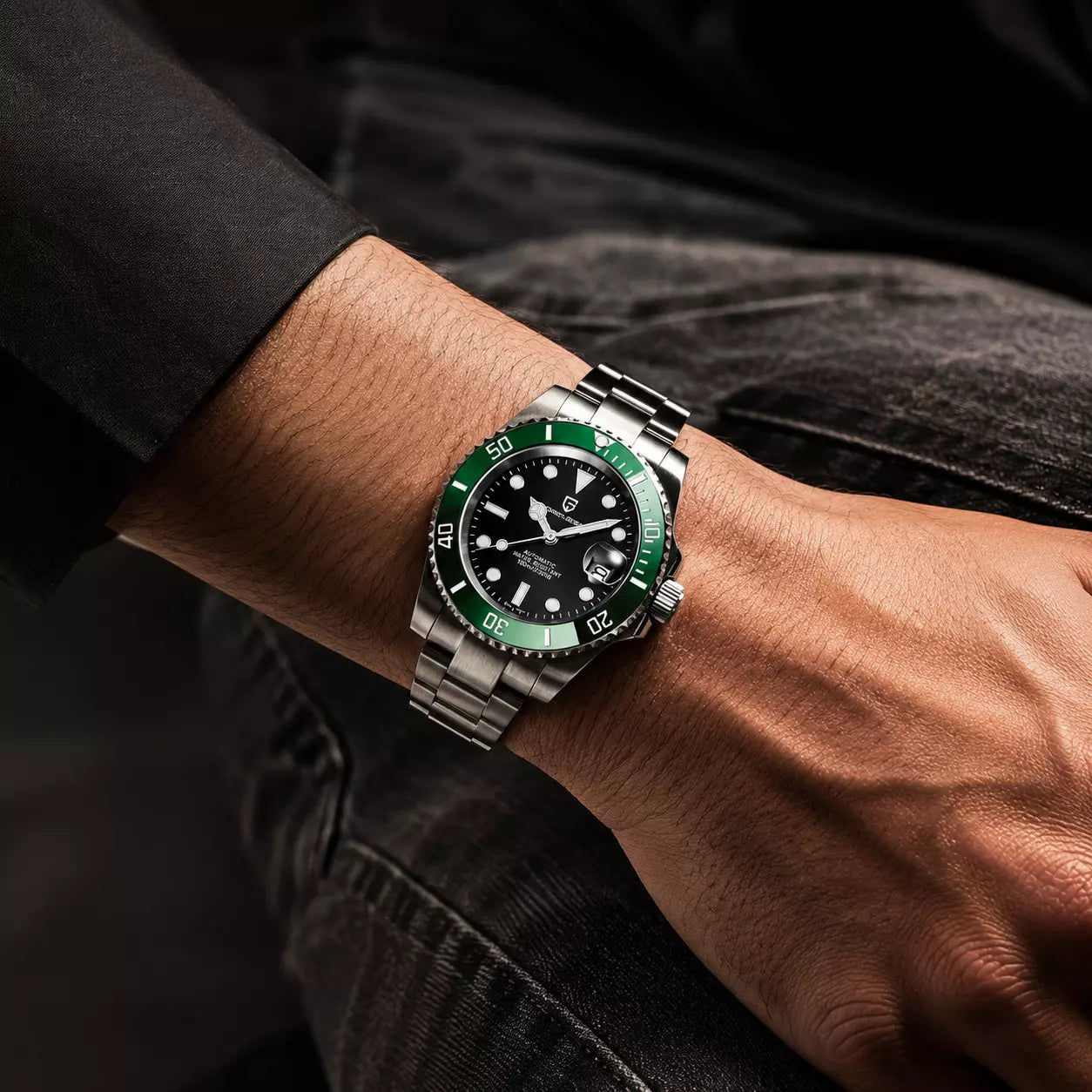 relogio masculino pagani design Black Green 2